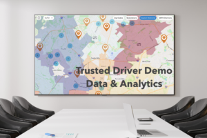 Image of color-coded map displaying Trusted Driver Data & Analytics