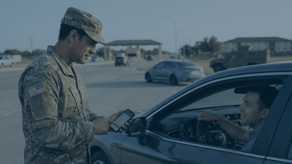 Military traffic stop