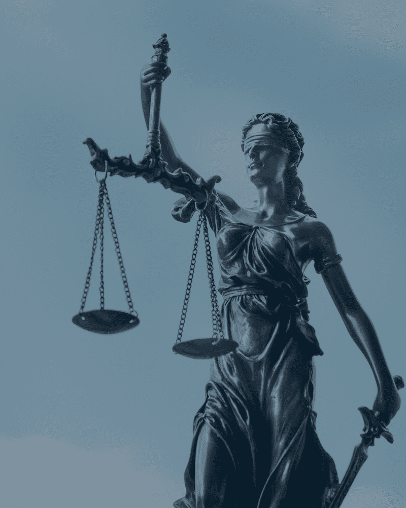 blind lady of justice holding scales