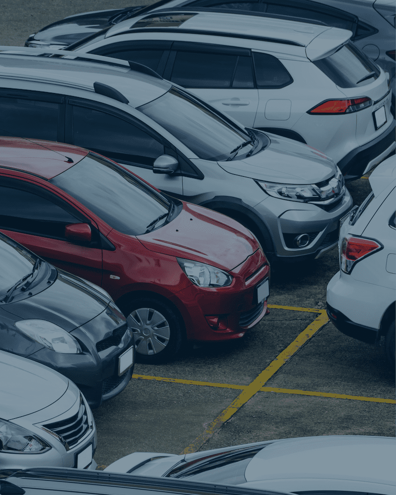 cars in parking lot