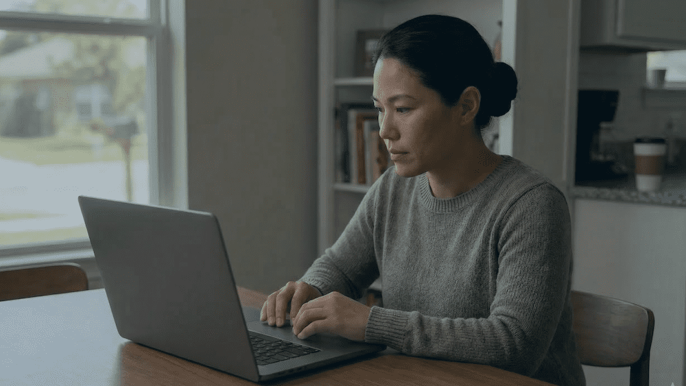 person on laptop