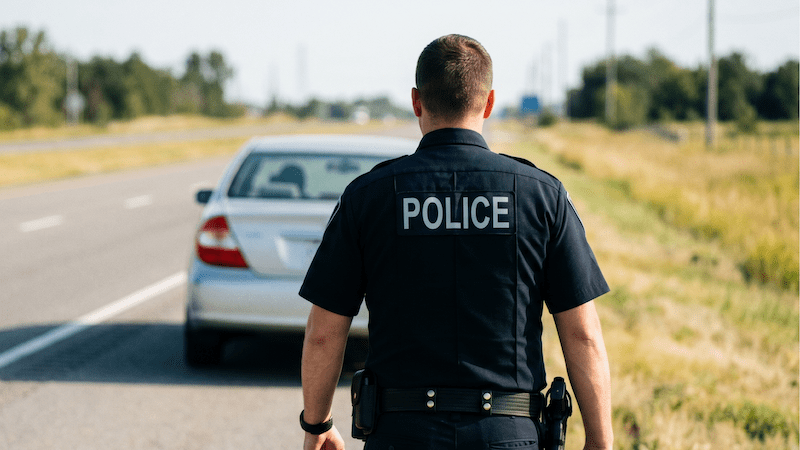 Officer conducting traffic stop